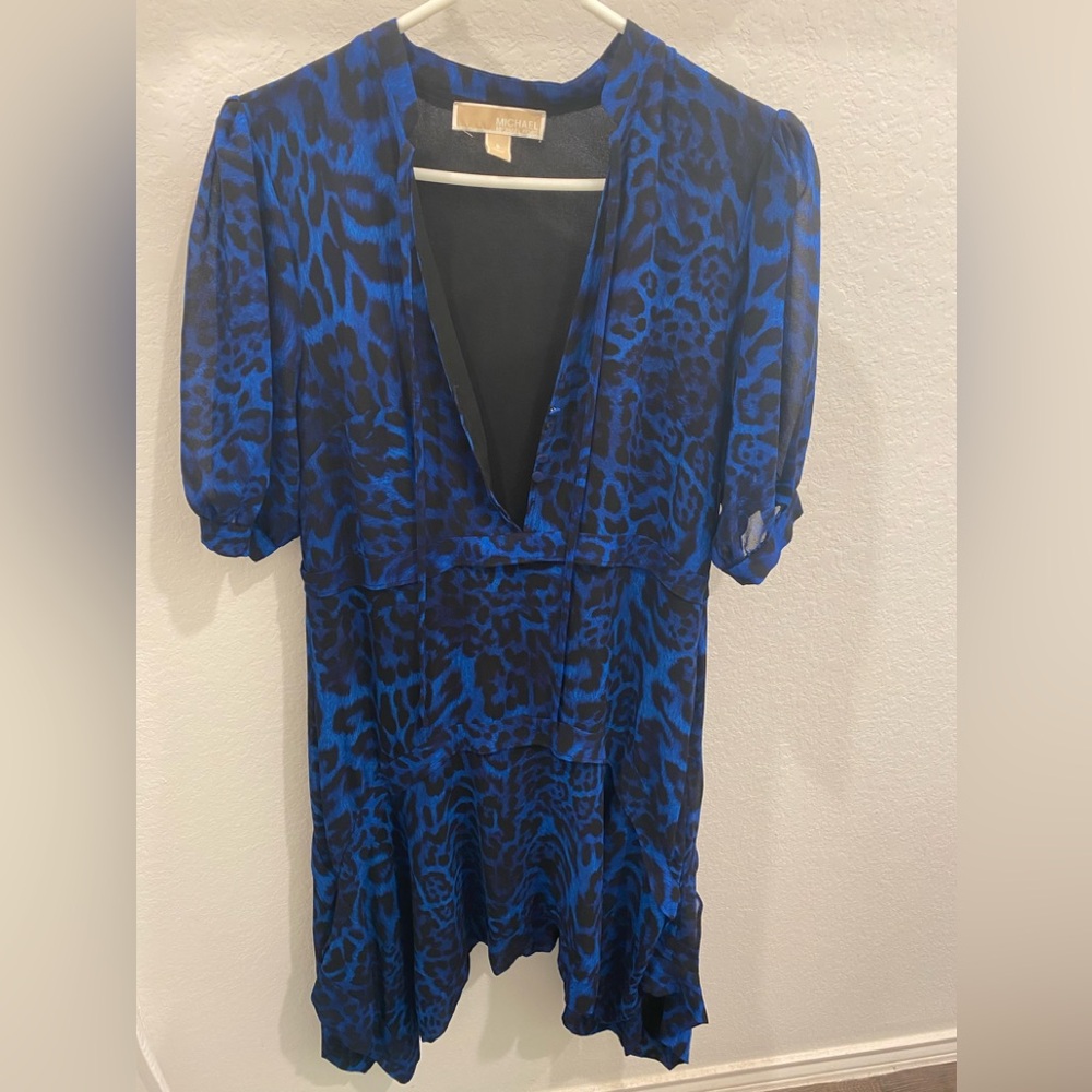 Michael Kors Vibrant Blue and Black Dress
